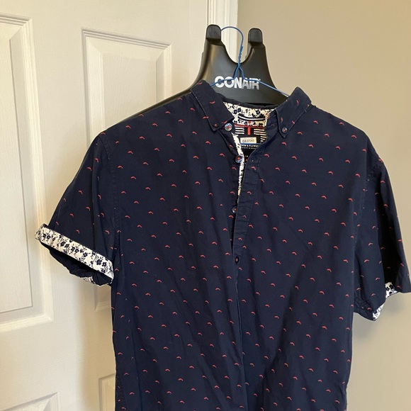 Denim & Flower Navy Men's Shirt - Picture 3 of 3